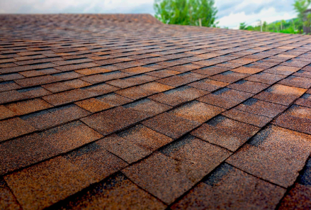 asphalt flat shingle roof